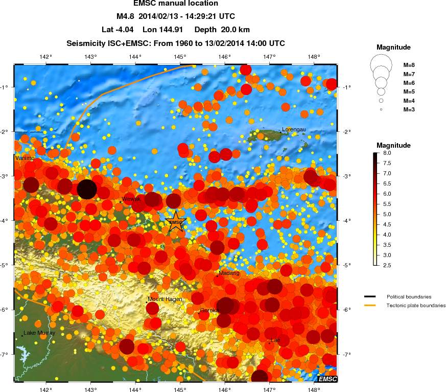 regional magnitude historical seismicity