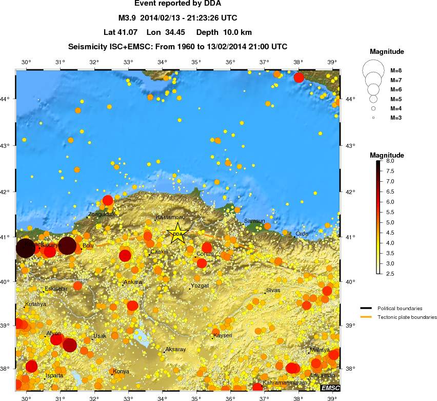 regional magnitude historical seismicity