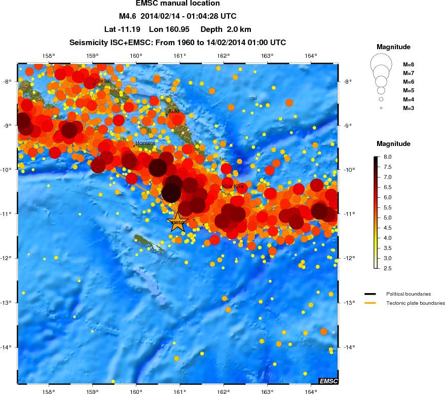 regional magnitude historical seismicity
