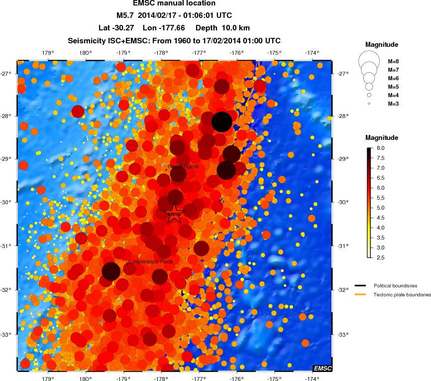 regional magnitude historical seismicity