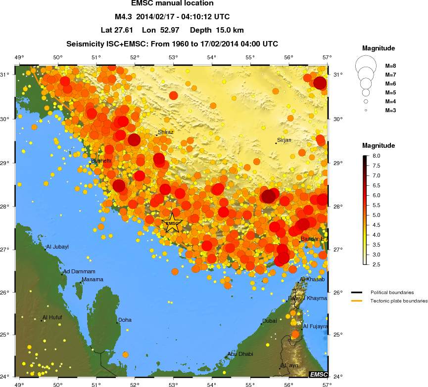 regional magnitude historical seismicity