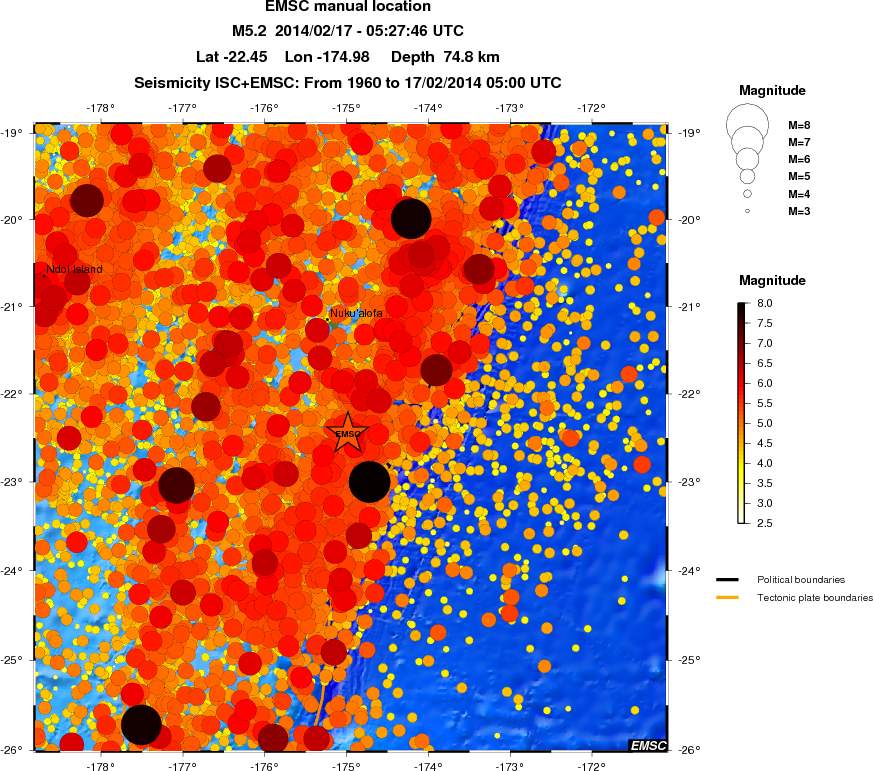 regional magnitude historical seismicity