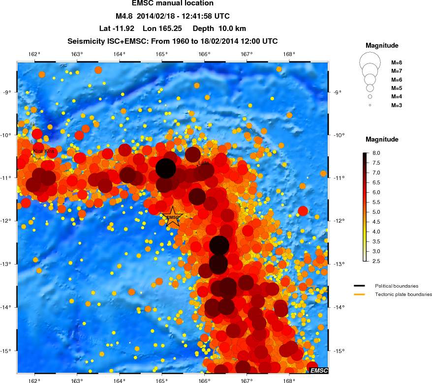 regional magnitude historical seismicity