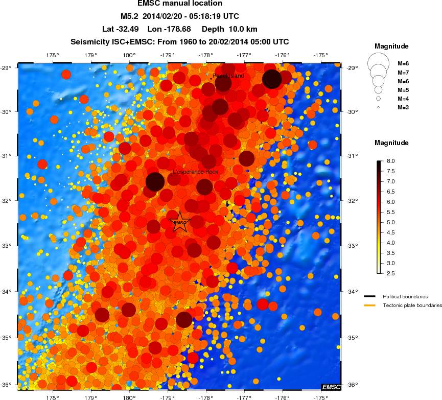 regional magnitude historical seismicity