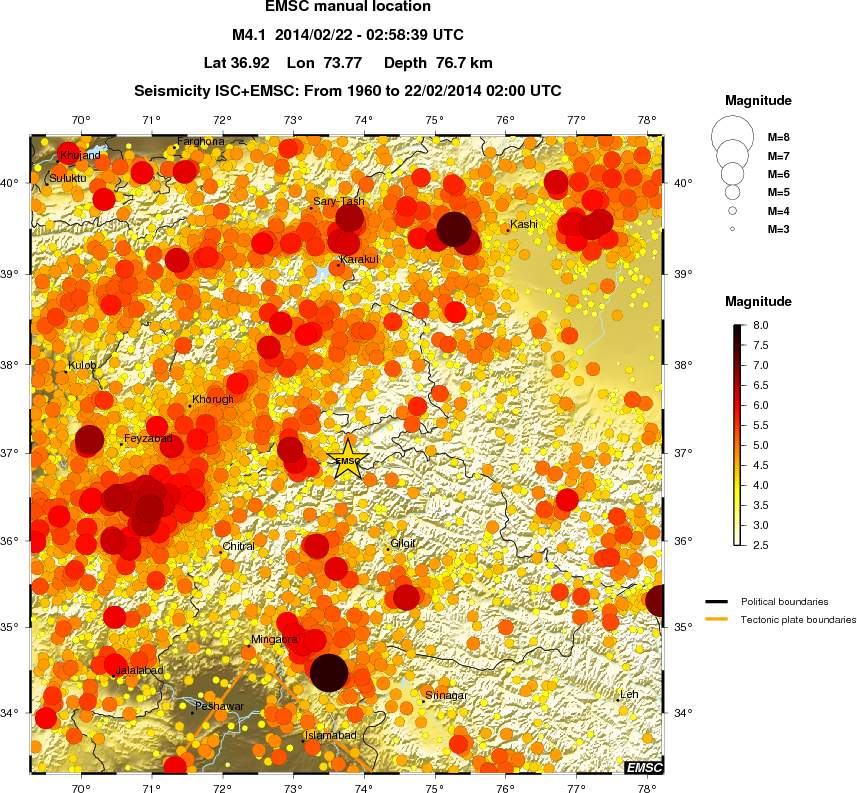 regional magnitude historical seismicity