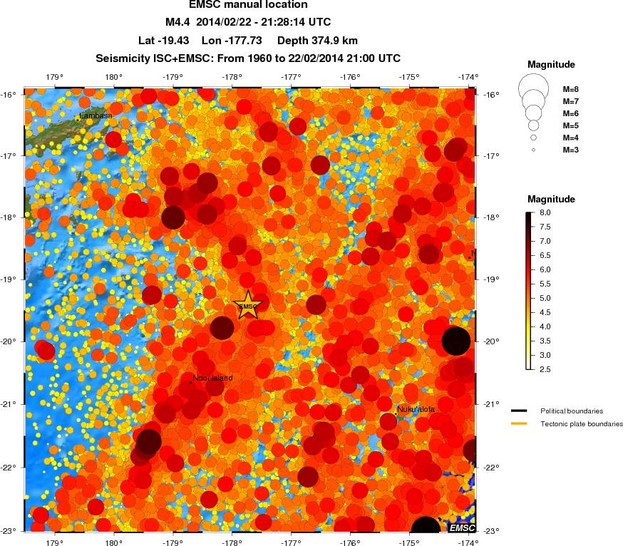 regional magnitude historical seismicity