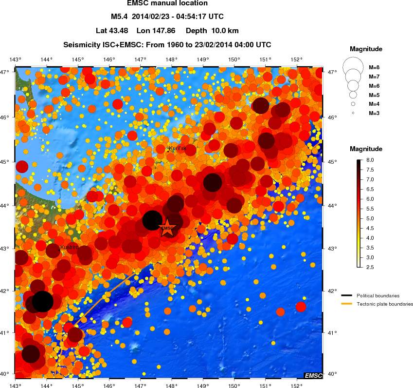 regional magnitude historical seismicity