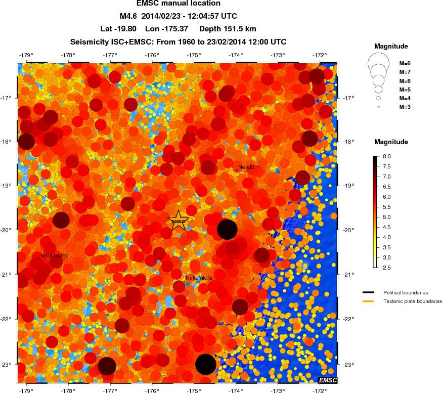 regional magnitude historical seismicity