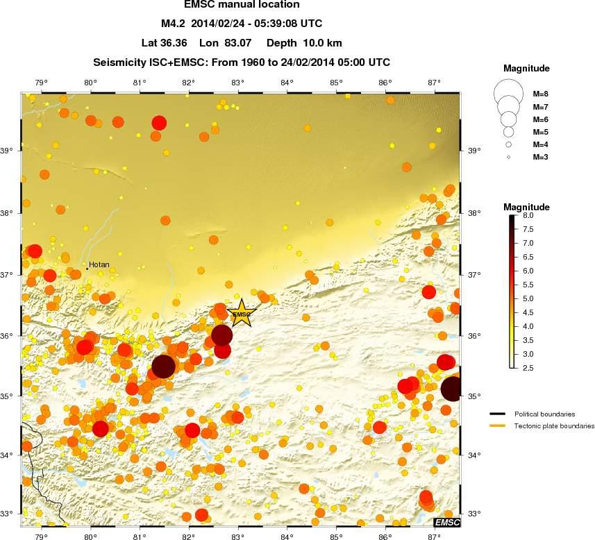 regional magnitude historical seismicity