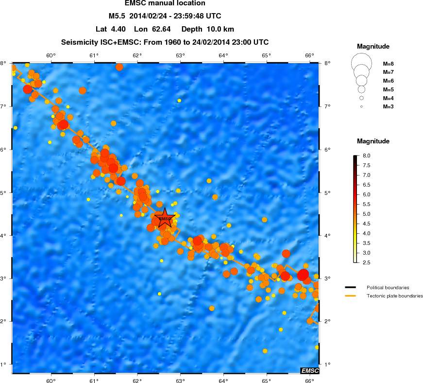 regional magnitude historical seismicity