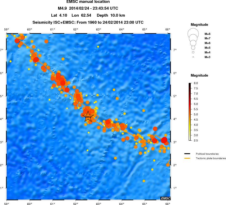 regional magnitude historical seismicity