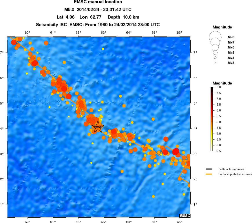 regional magnitude historical seismicity