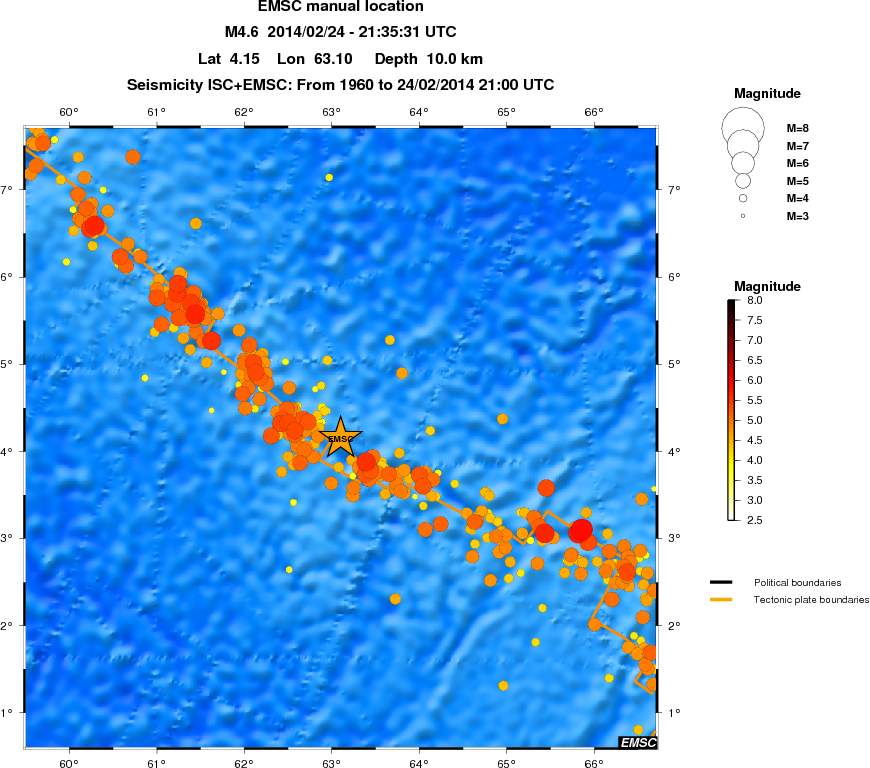 regional magnitude historical seismicity