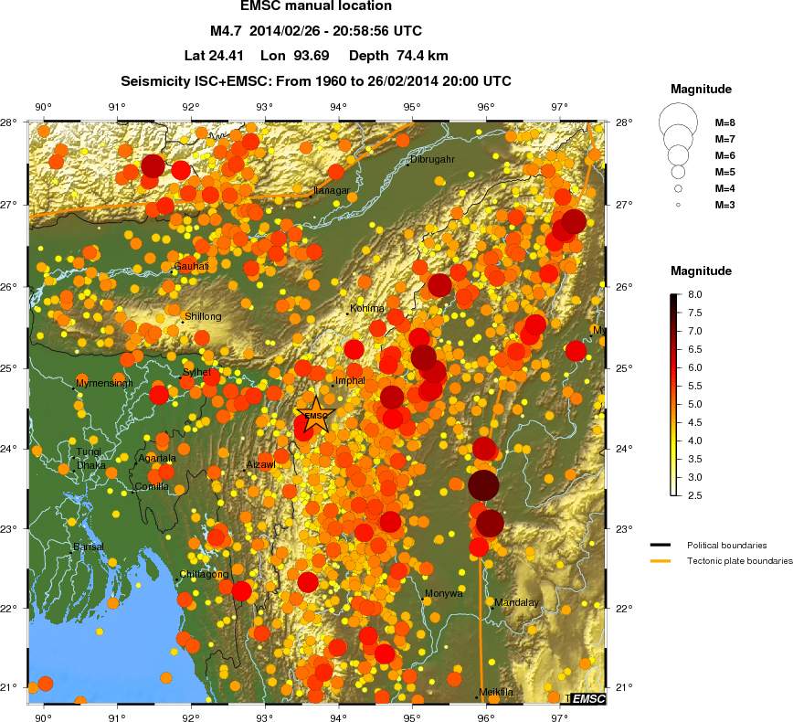 regional magnitude historical seismicity