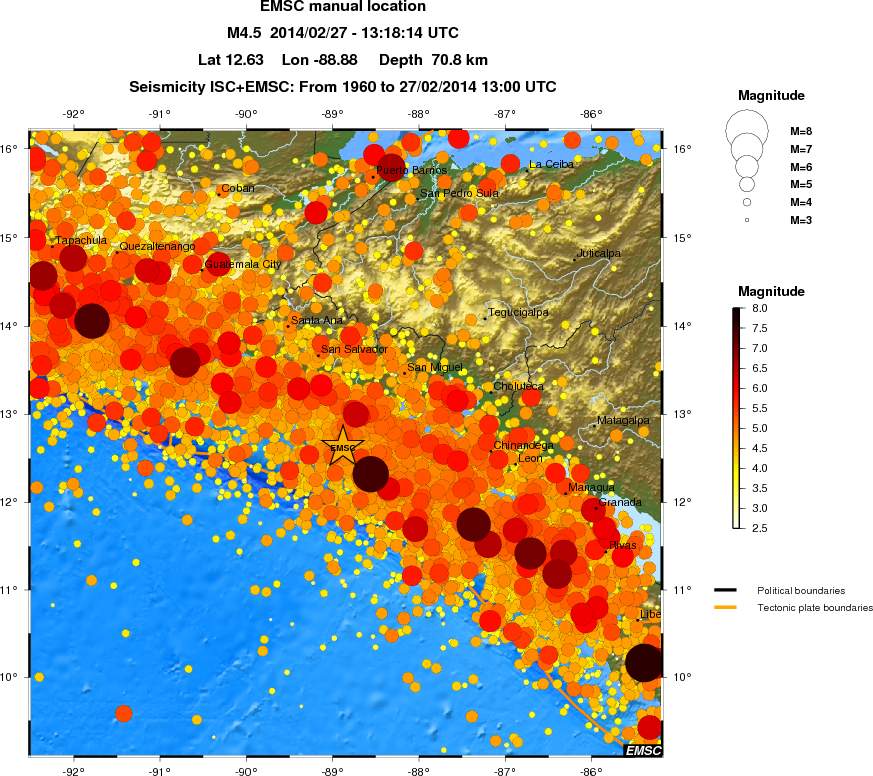 regional magnitude historical seismicity