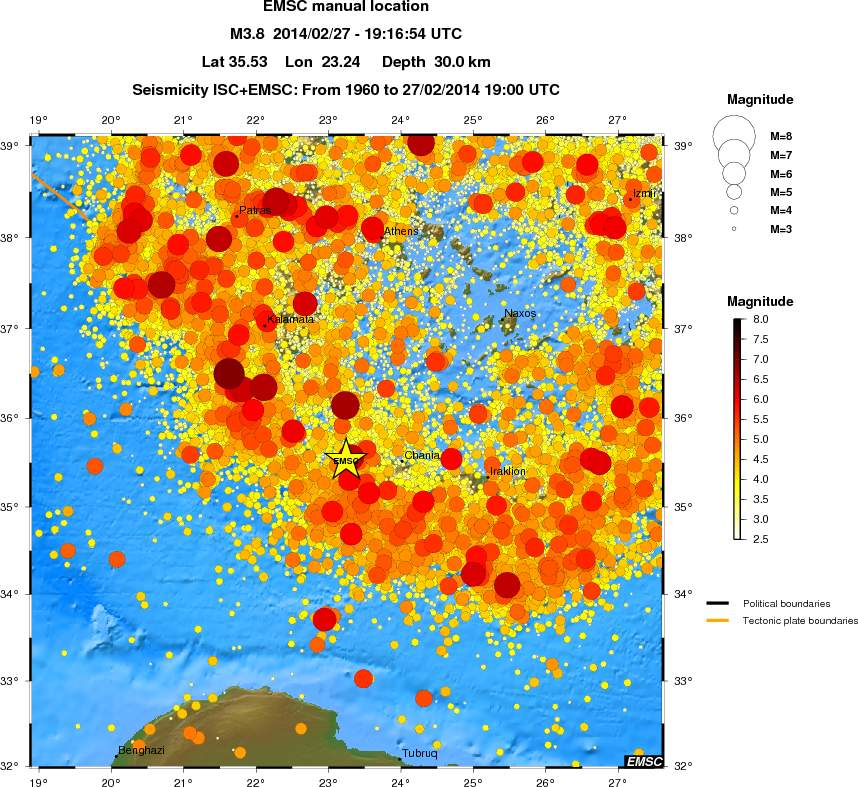 regional magnitude historical seismicity
