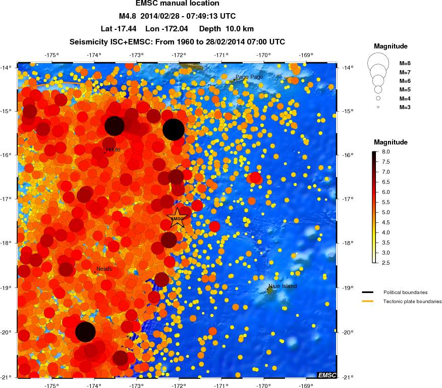 regional magnitude historical seismicity