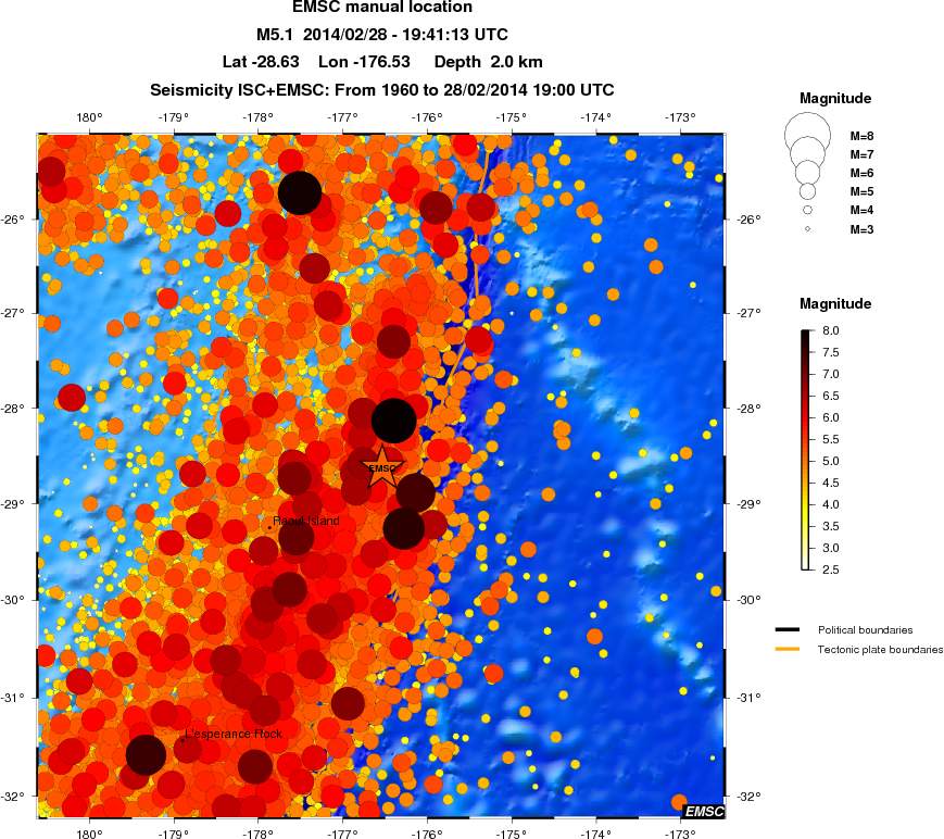 regional magnitude historical seismicity