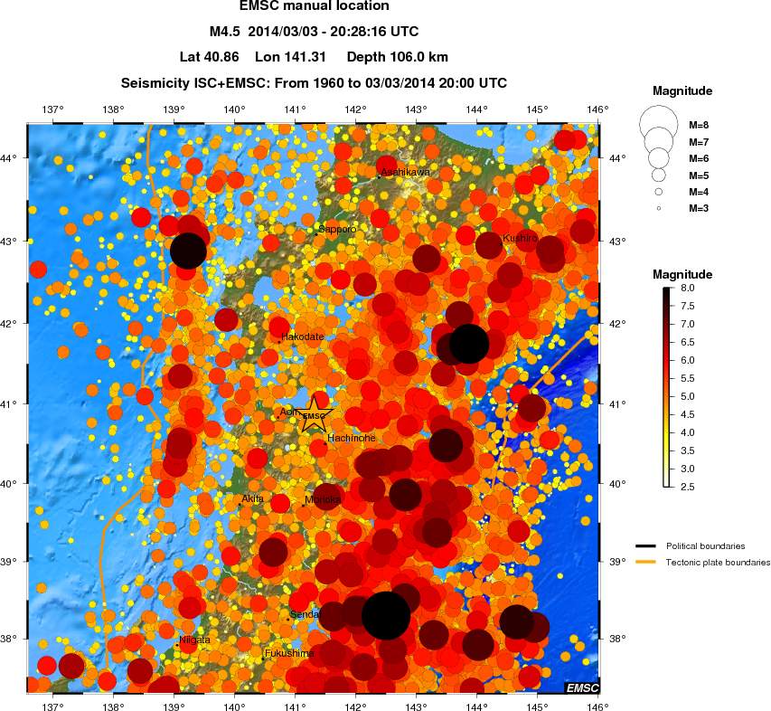 regional magnitude historical seismicity