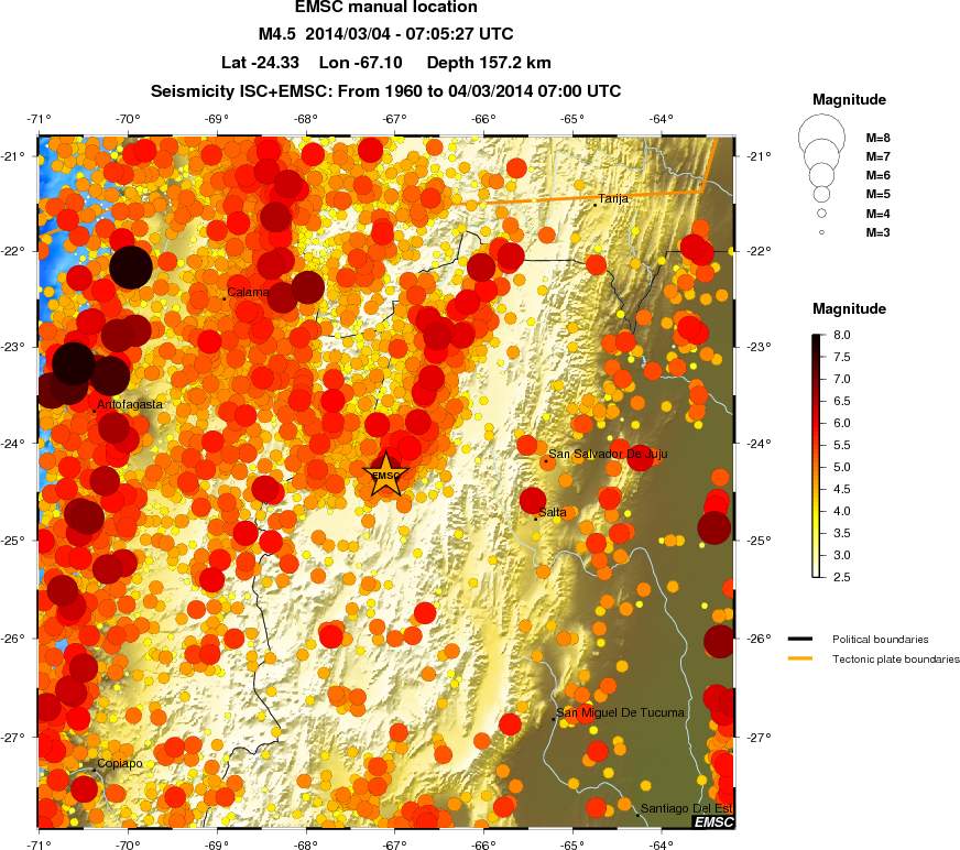 regional magnitude historical seismicity