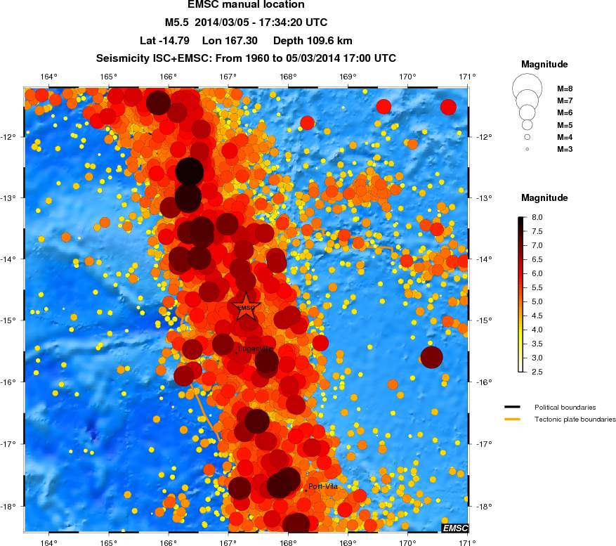 regional magnitude historical seismicity