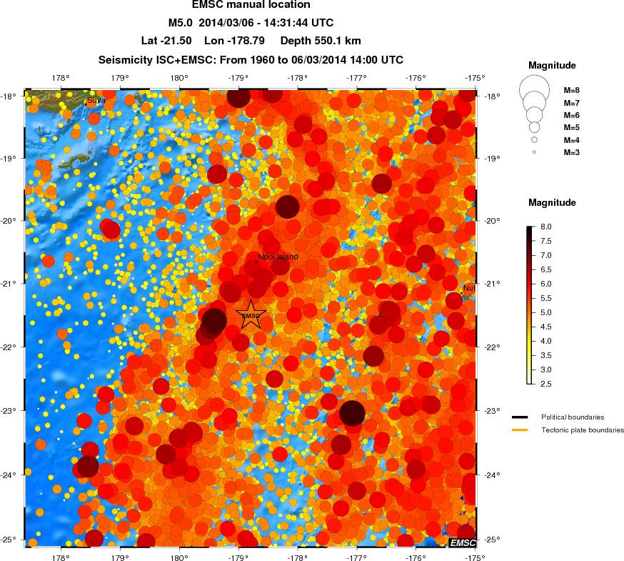 regional magnitude historical seismicity