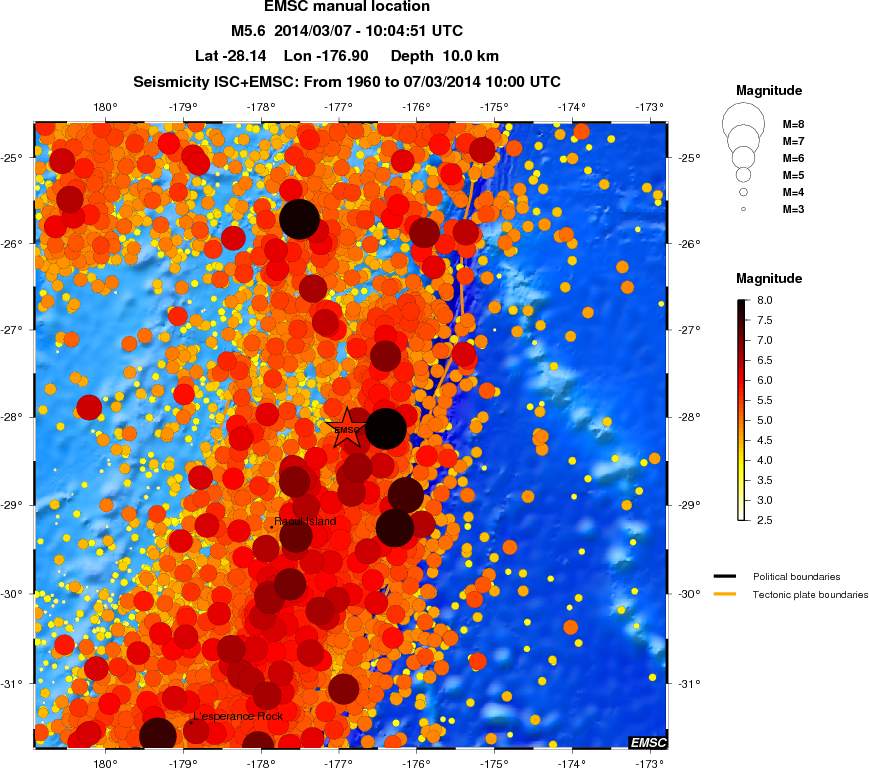 regional magnitude historical seismicity