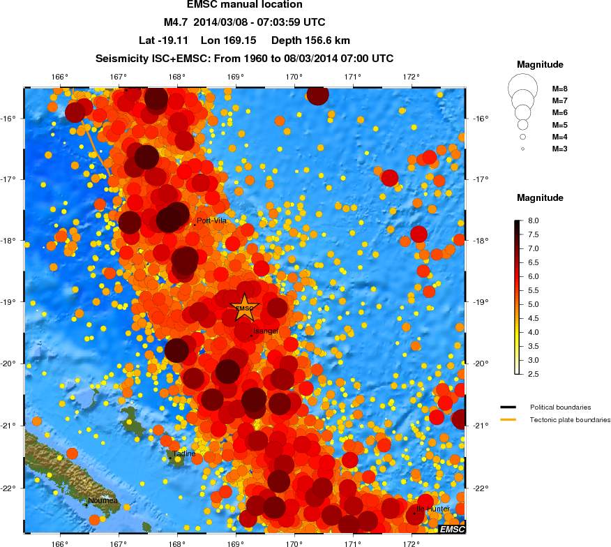 regional magnitude historical seismicity