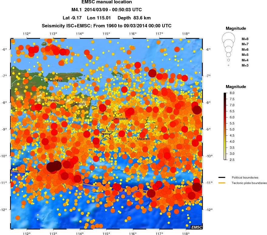 regional magnitude historical seismicity