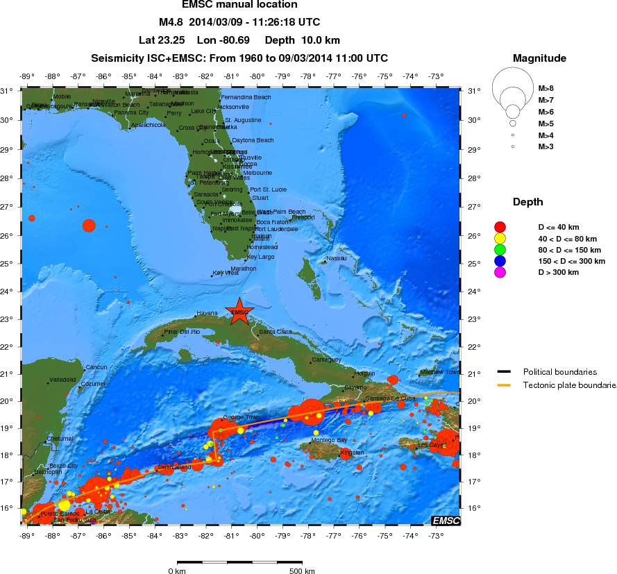 wide historical seismicity