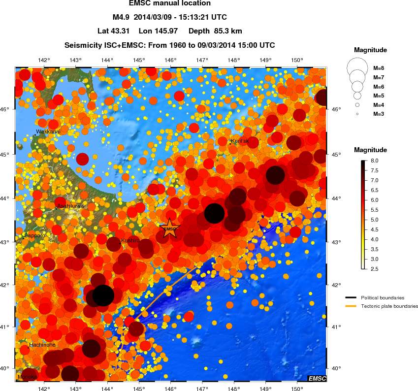 regional magnitude historical seismicity