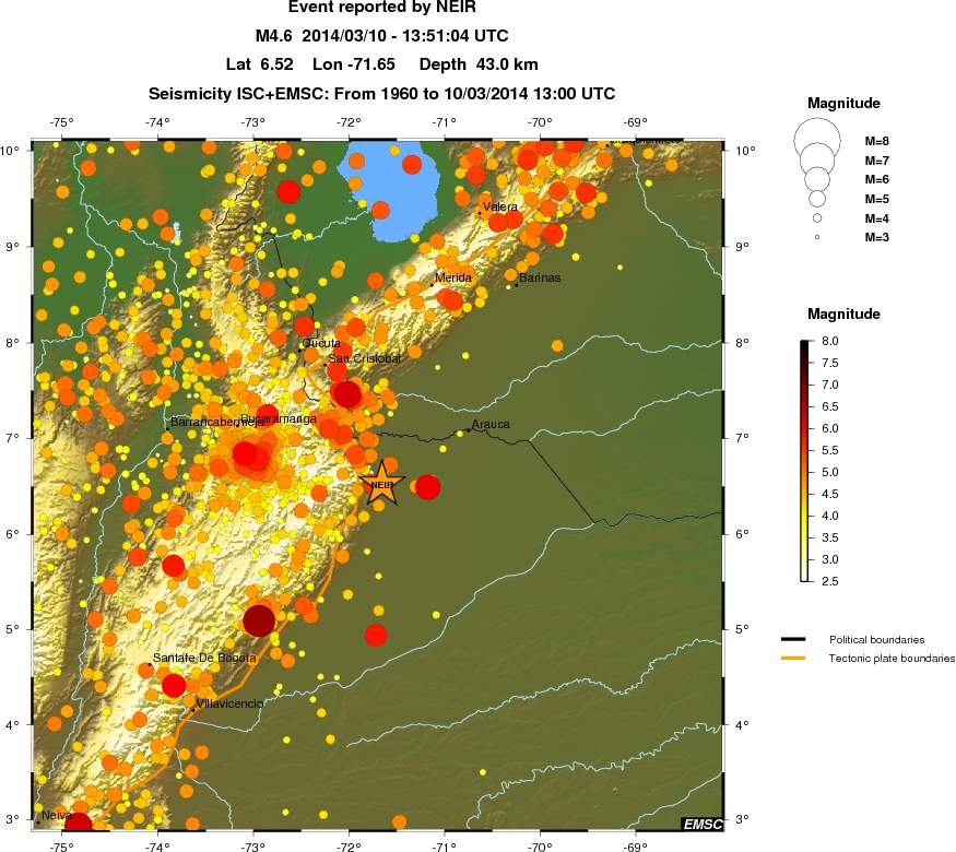 regional magnitude historical seismicity