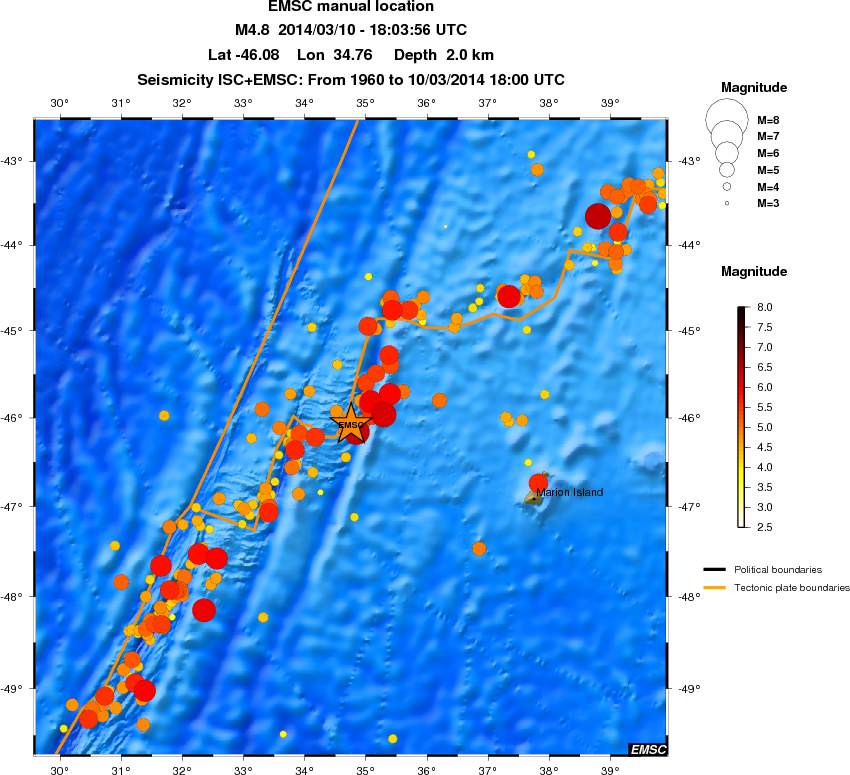 regional magnitude historical seismicity