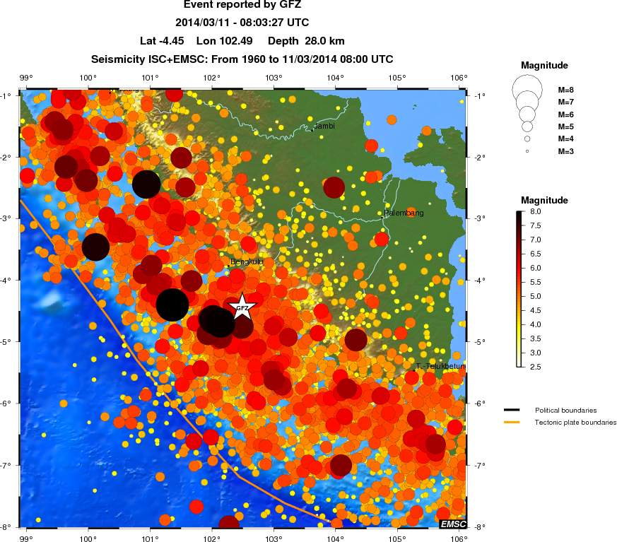 regional magnitude historical seismicity