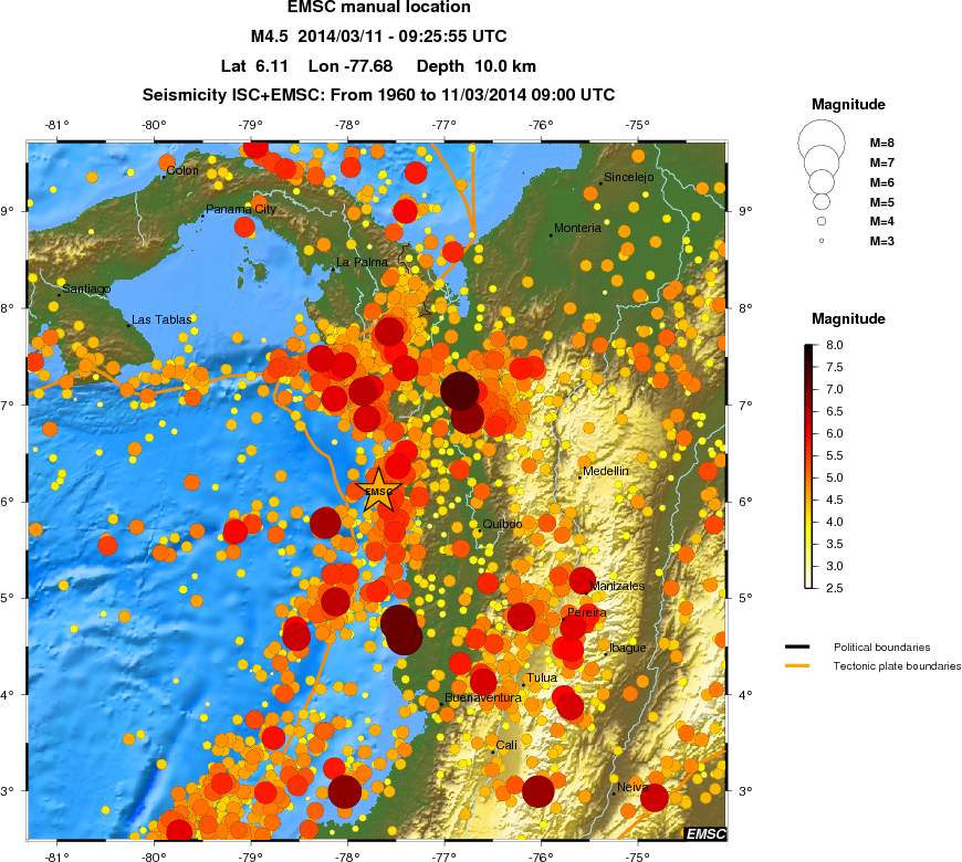 regional magnitude historical seismicity