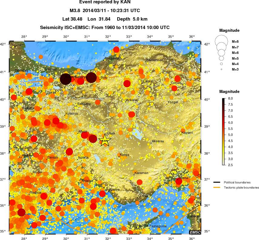 regional magnitude historical seismicity