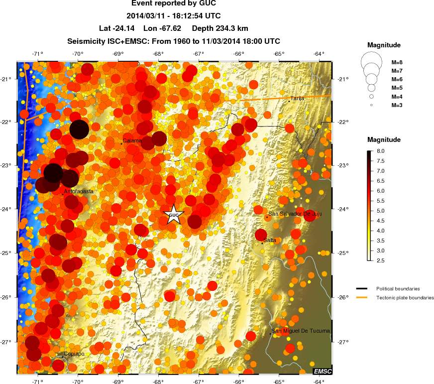 regional magnitude historical seismicity