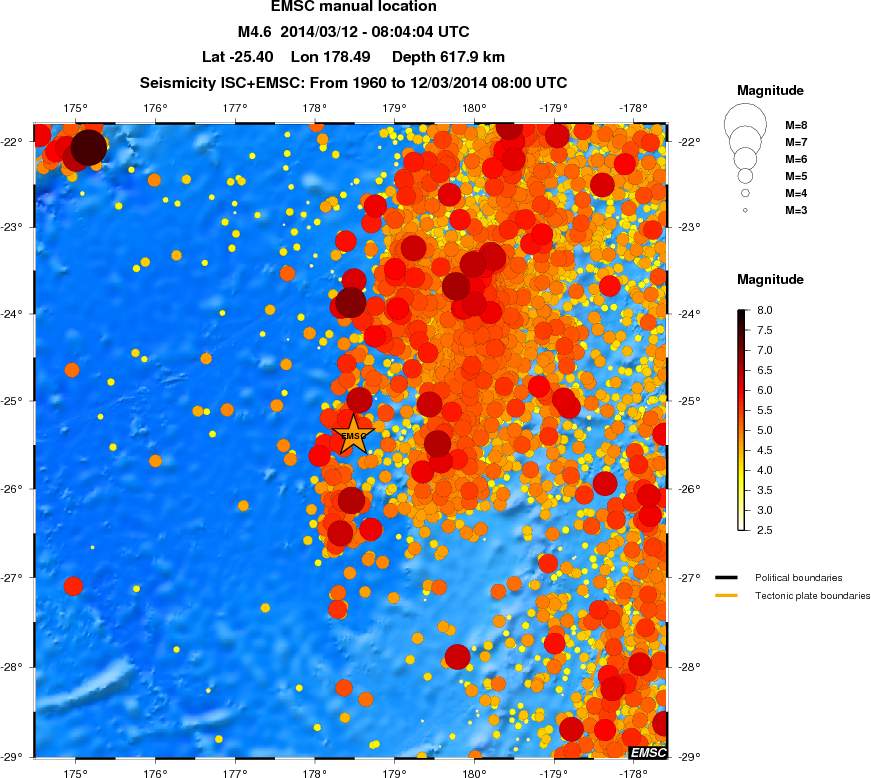 regional magnitude historical seismicity