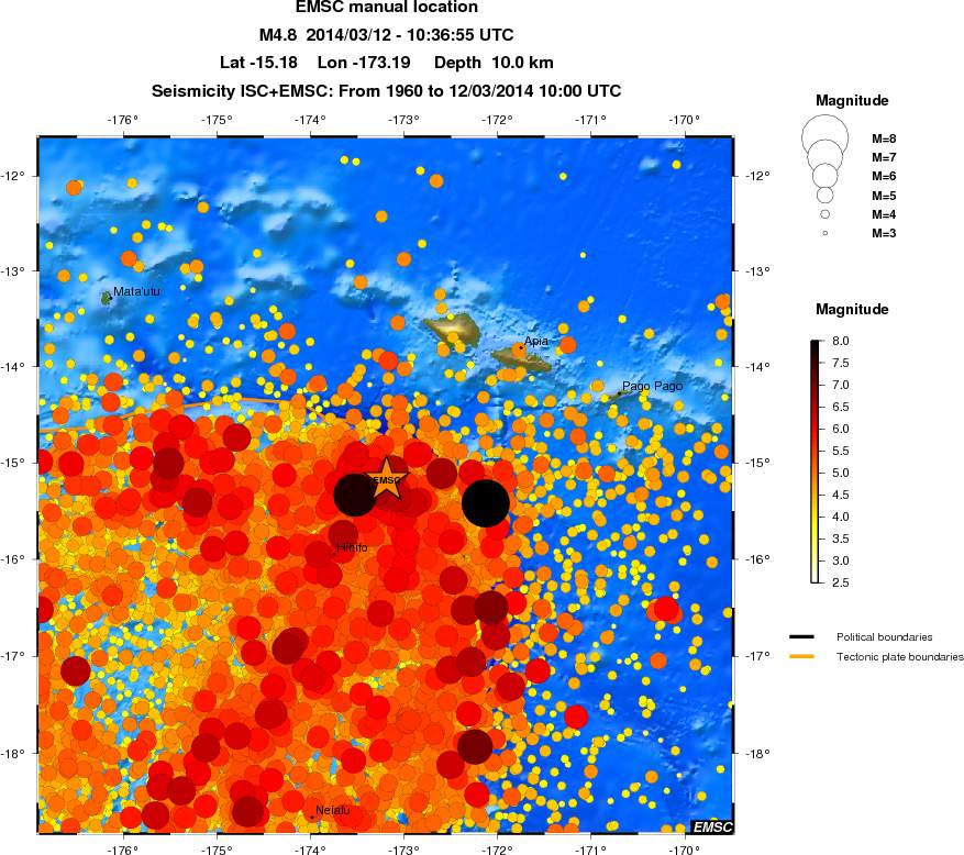 regional magnitude historical seismicity