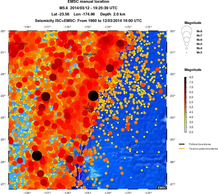 regional magnitude historical seismicity