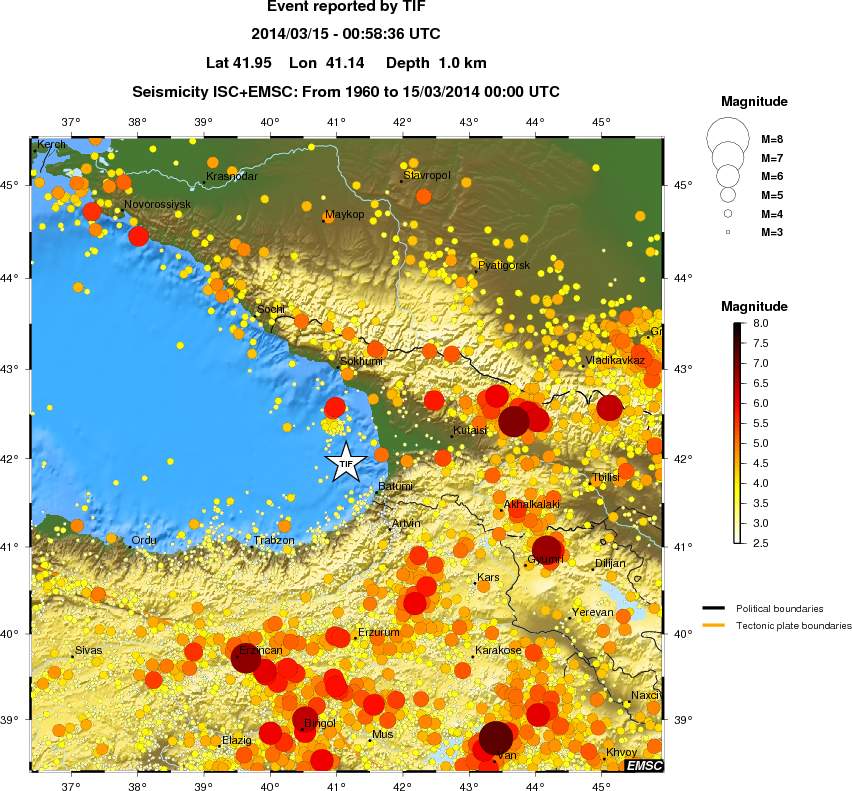 regional magnitude historical seismicity