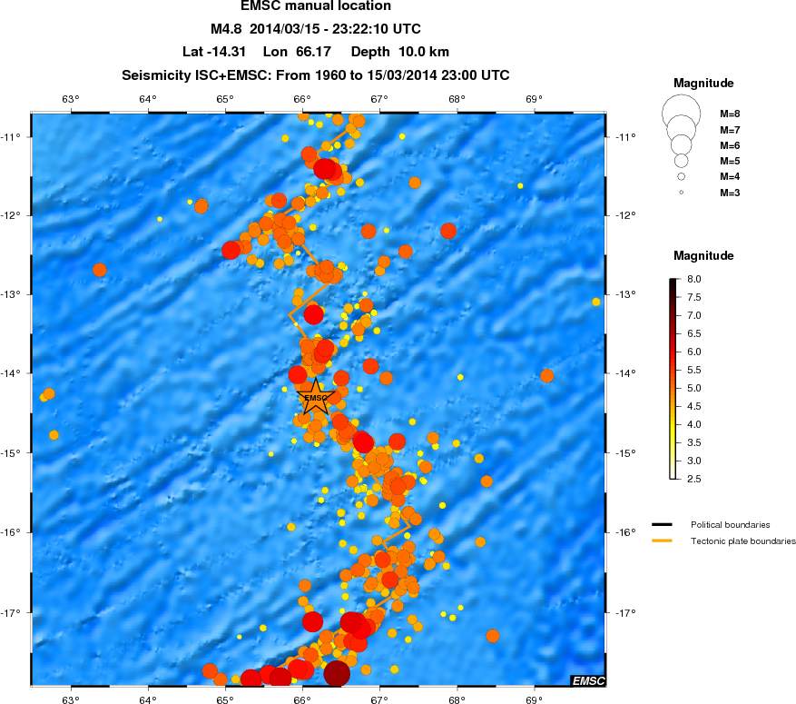 regional magnitude historical seismicity