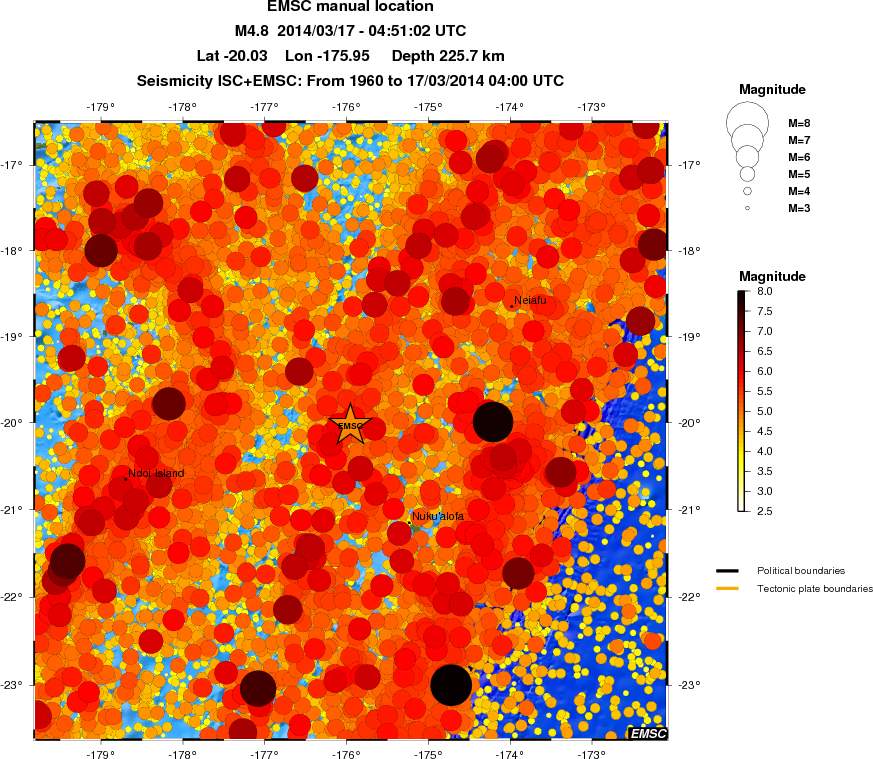 regional magnitude historical seismicity