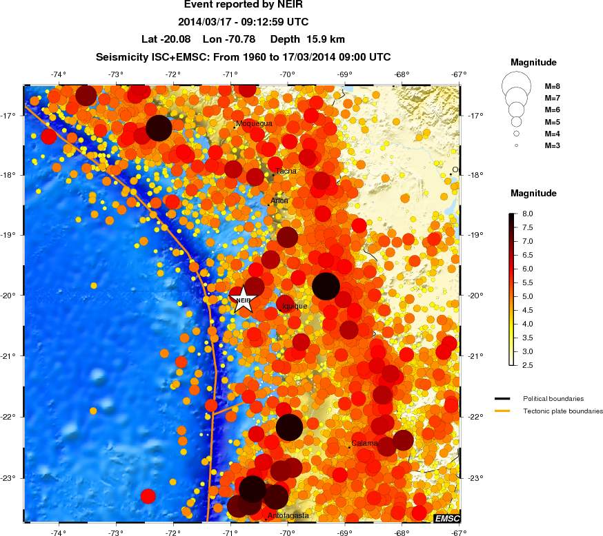 regional magnitude historical seismicity