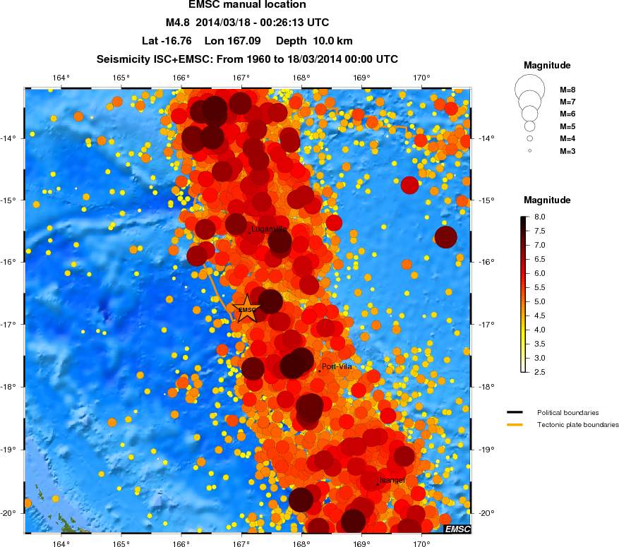 regional magnitude historical seismicity
