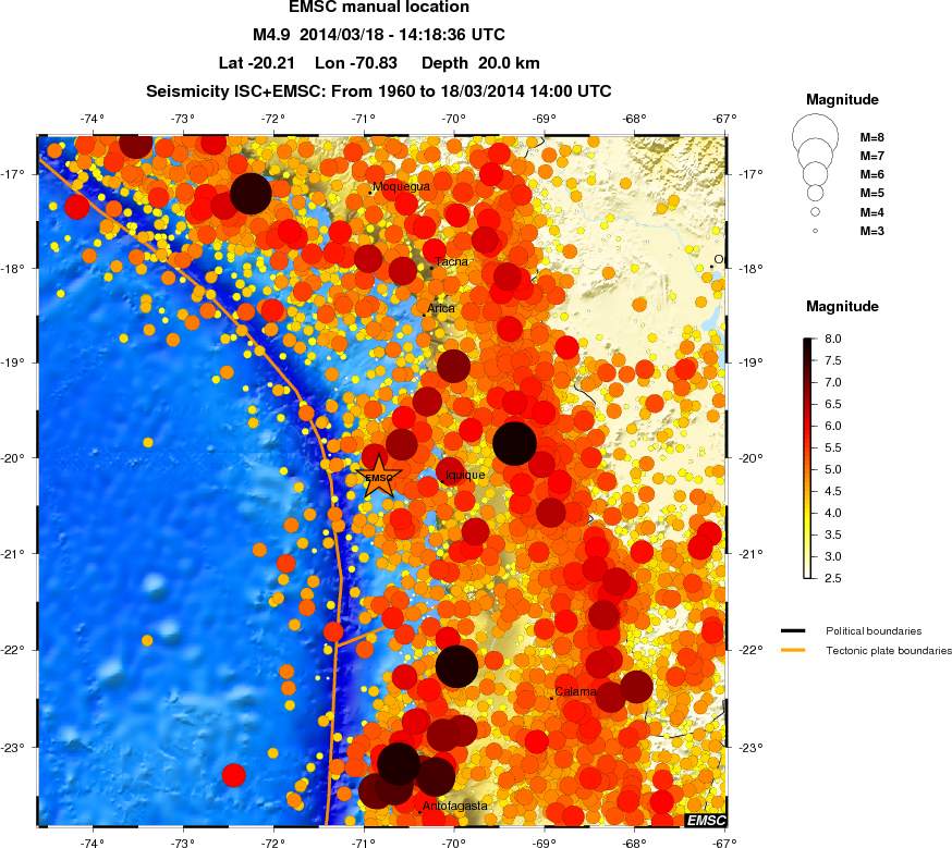 regional magnitude historical seismicity