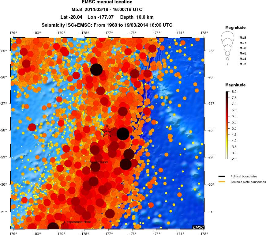 regional magnitude historical seismicity