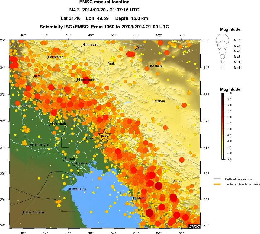 regional magnitude historical seismicity