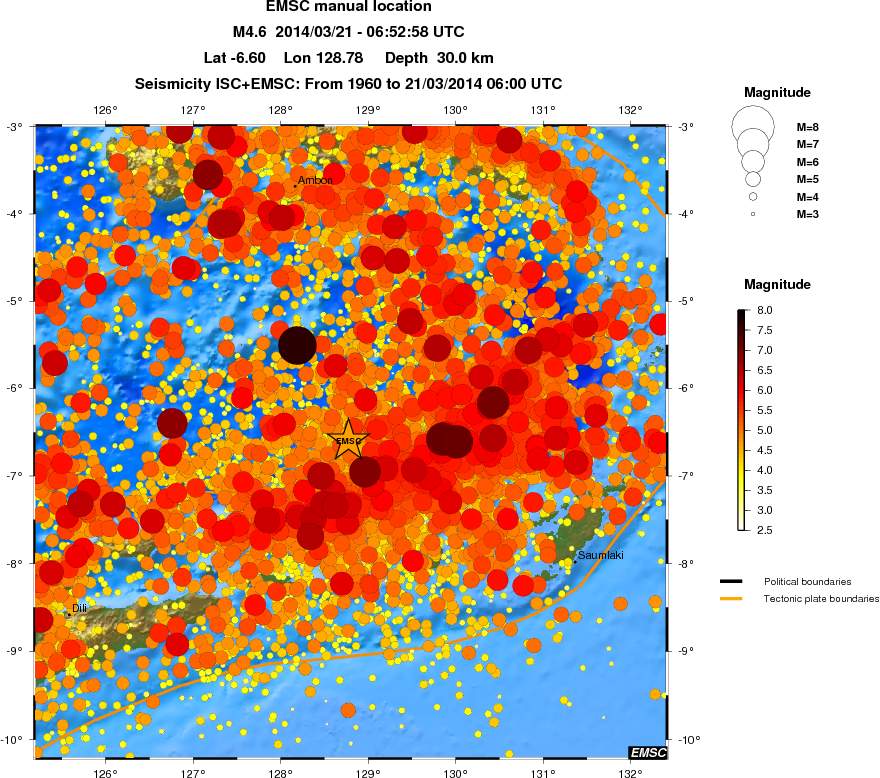 regional magnitude historical seismicity