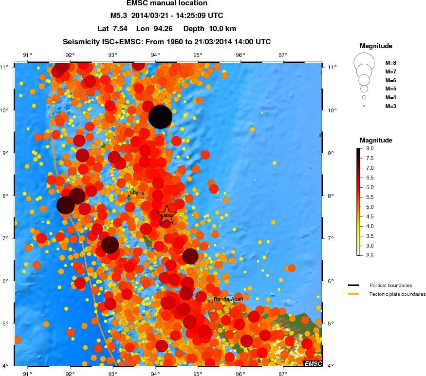 regional magnitude historical seismicity